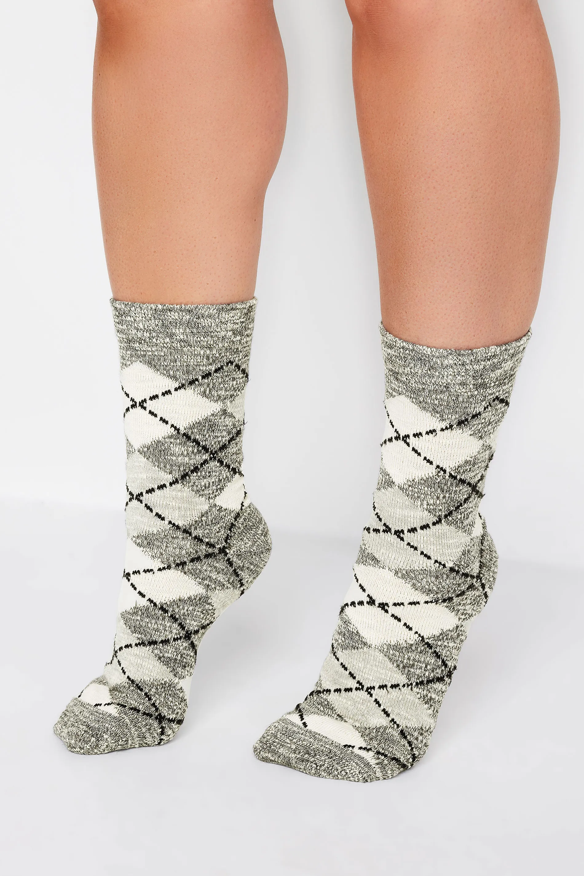 2 Pack Argyle Ankle Socks