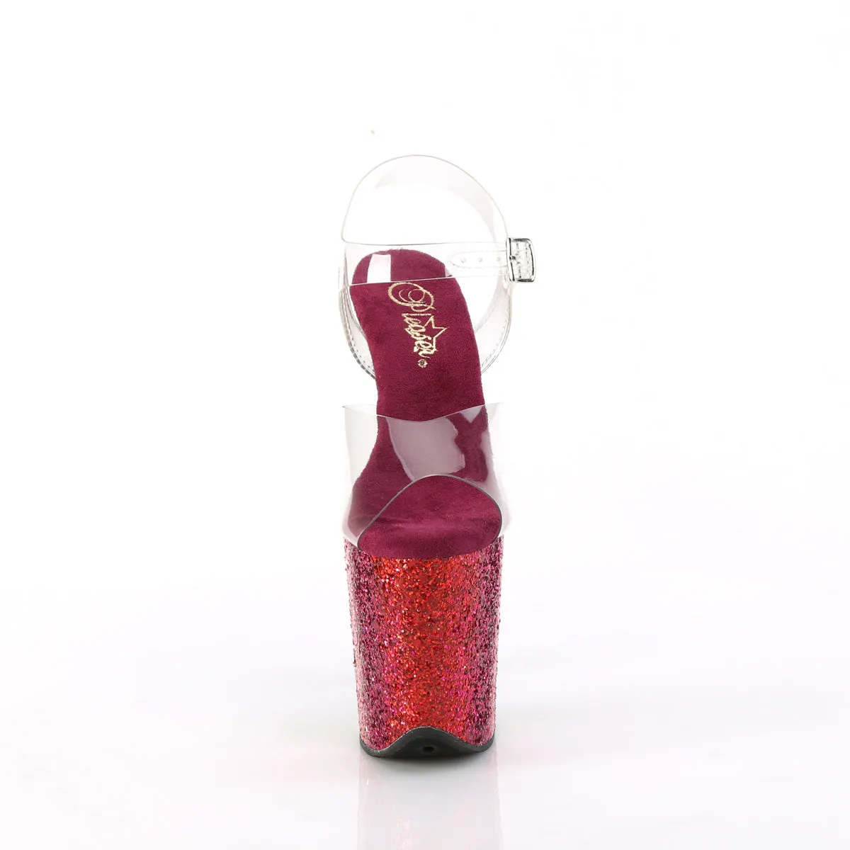 8 Inch Heel FLAMINGO-808RBG Rainbow Glitter