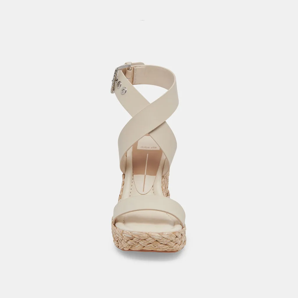 ALDONA Wedges Ivory Leather | Ivory Braided Raffia & Leather Sandals– Dolce Vita 6882427404354