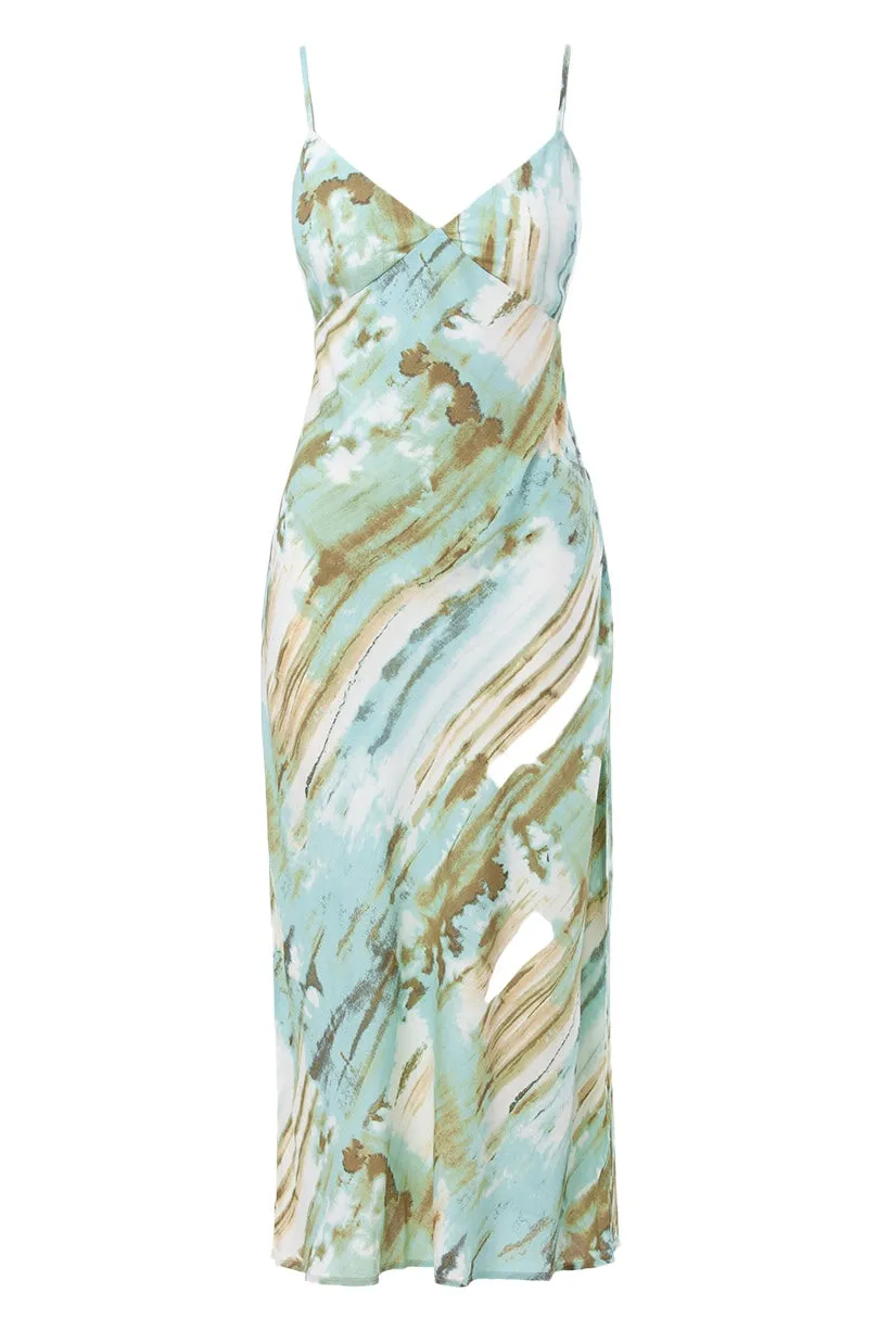 AQUAMARINE MIDI DRESS