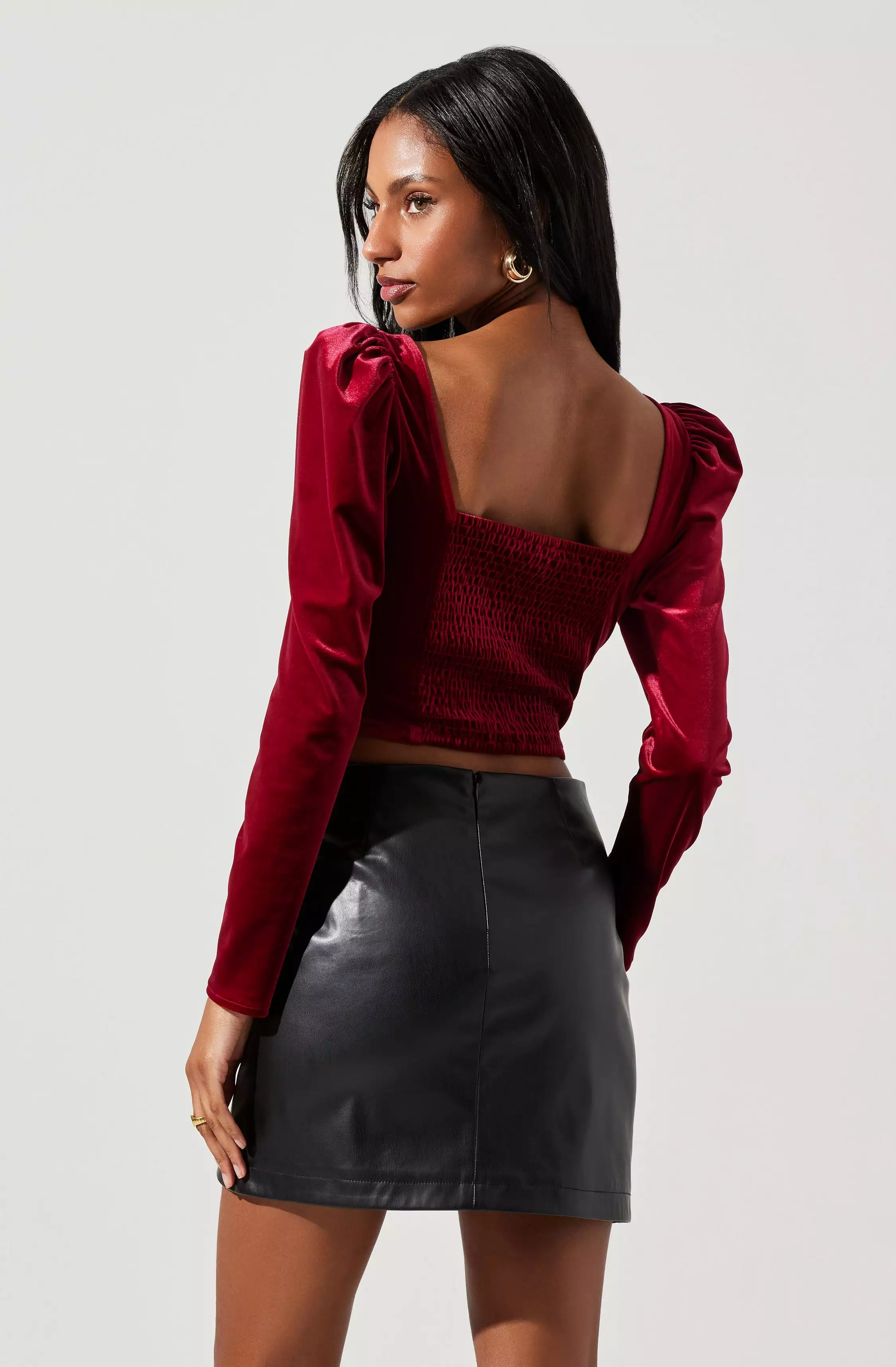 Ashbury Velvet Corset Long Sleeve Top