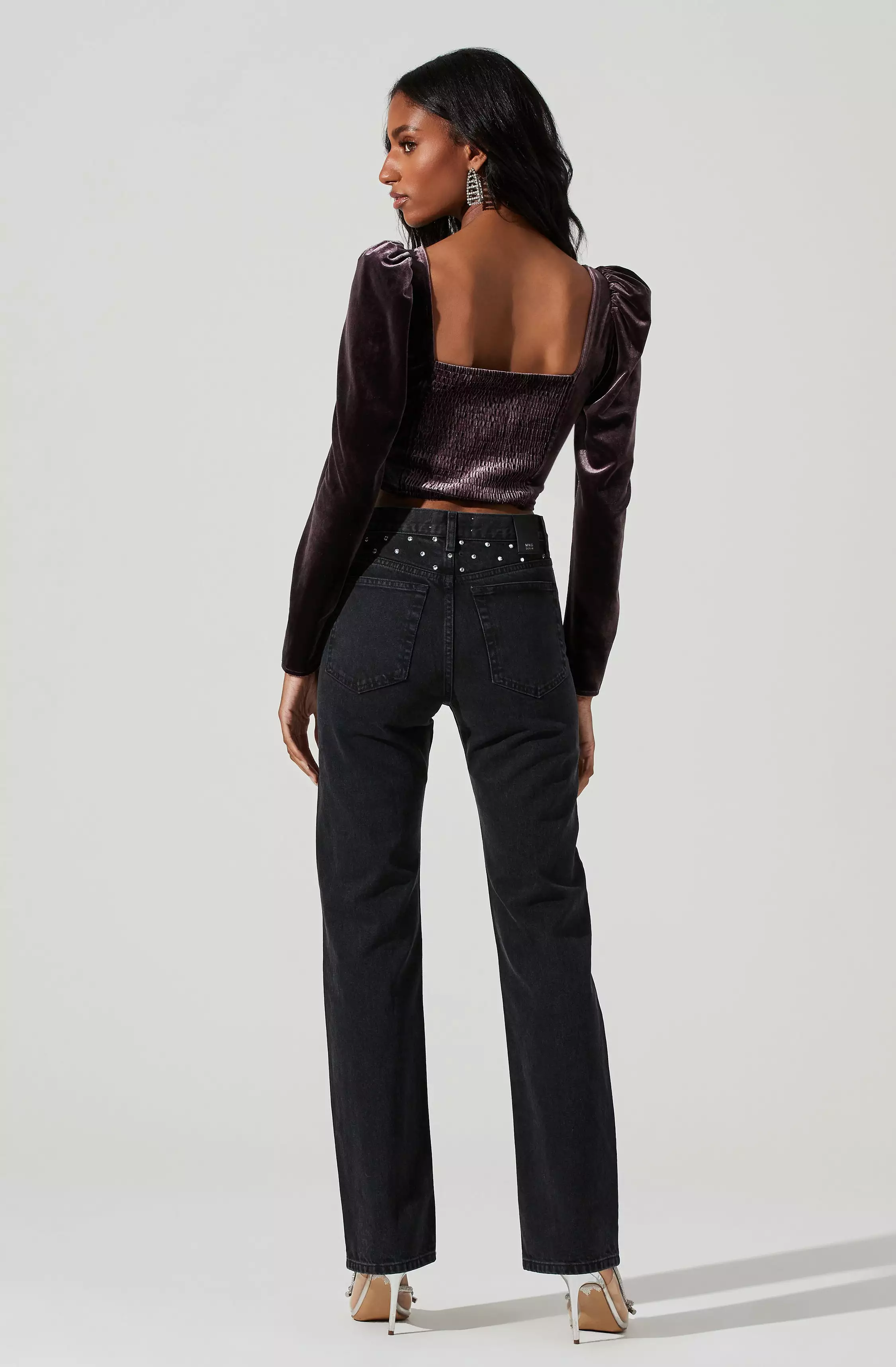 Ashbury Velvet Corset Long Sleeve Top