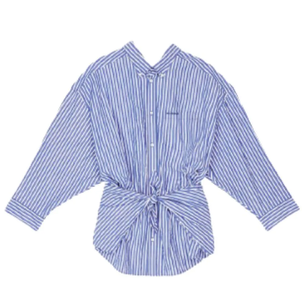 BALENCIAGA  |Stripes Casual Style Long Sleeves Cotton Shirts & Blouses