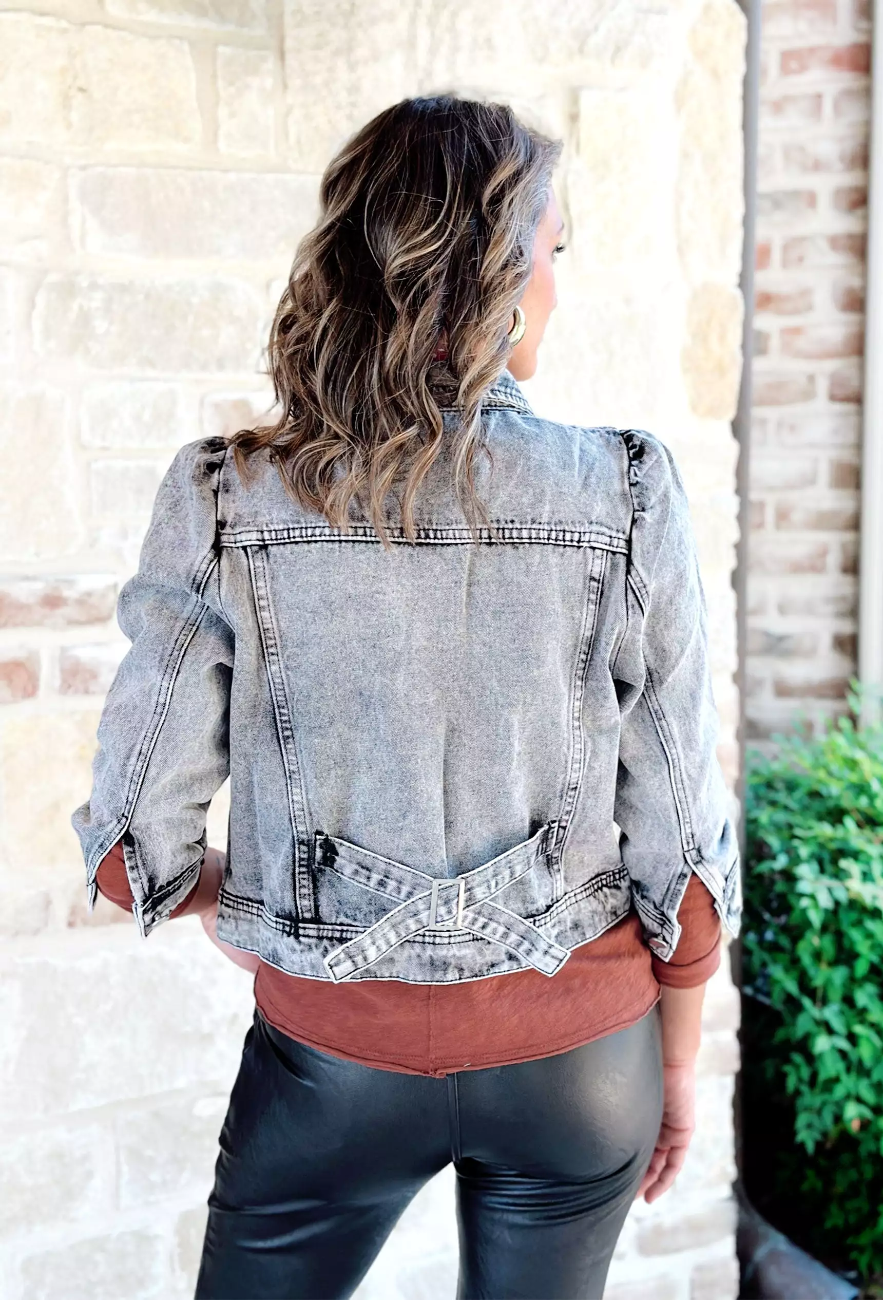 Bianca Denim Jacket in Charcoal