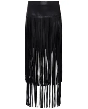 Black Fringe Karolina Skirt