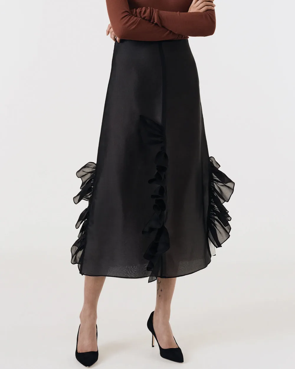 Black Radieux Frill Skirt