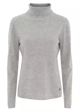 BTF CPH Cashmere Turtleneck - Light Grey Melange