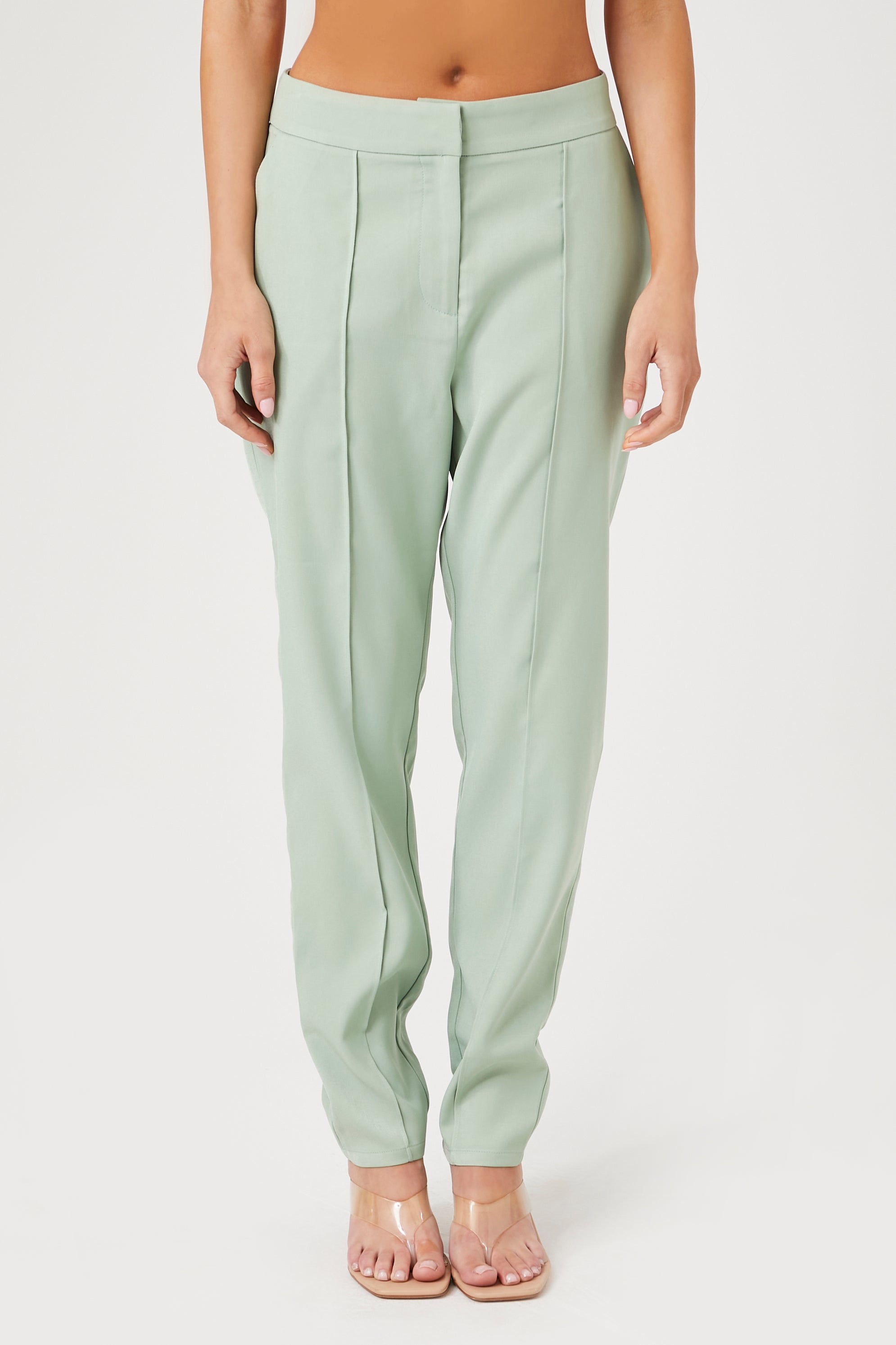 Buttoned High-Rise Pants