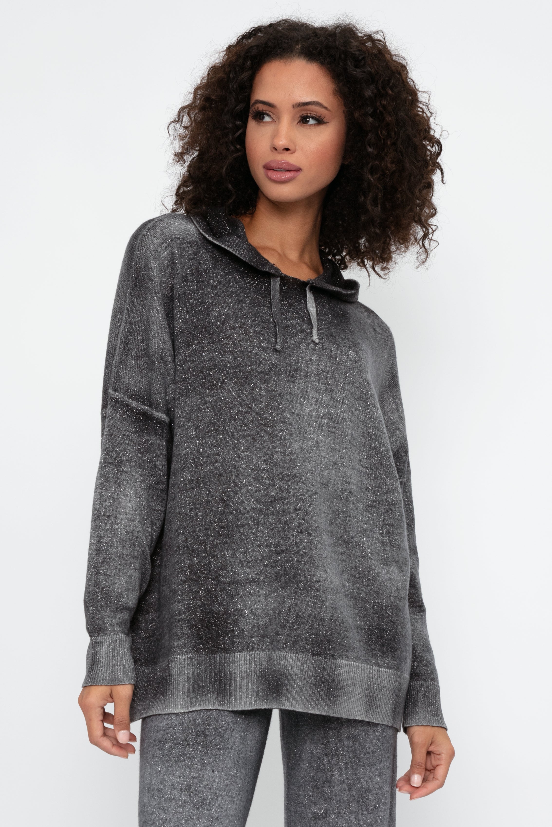 Cashmere Hooded Pullover in Husky