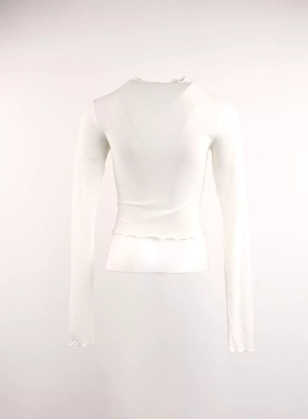 Contrasting Binding Turtleneck Long Sleeve Top CJ415