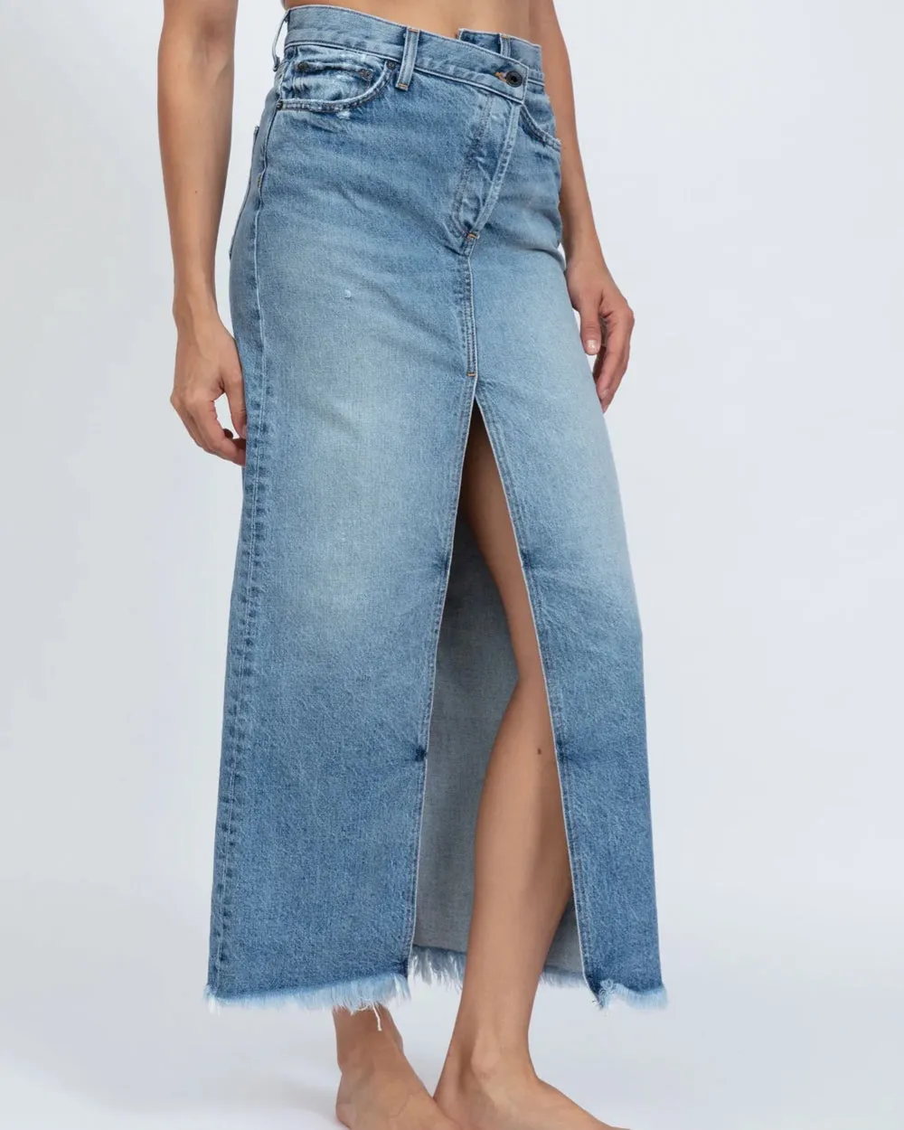 Denim Maxi Skirt in Berkley