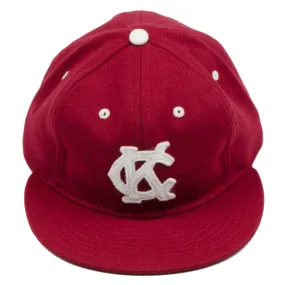 Ebbets - Kansas City Monarchs Cap (Adjustable Wool Flannel) - Burgundy