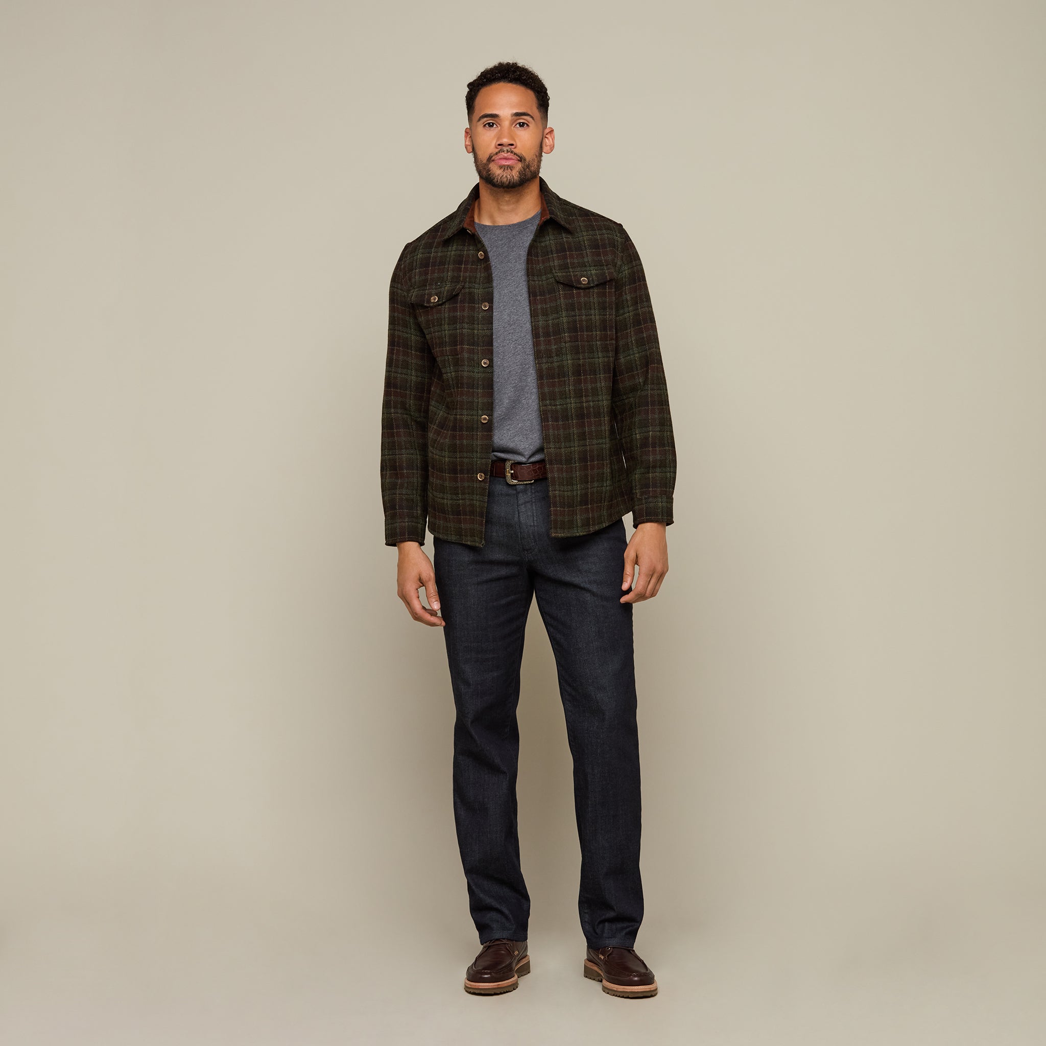 Gordy Chore Coat :: Olive Plaid