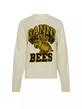 Graphic O-Neck Pullover Bees K1967