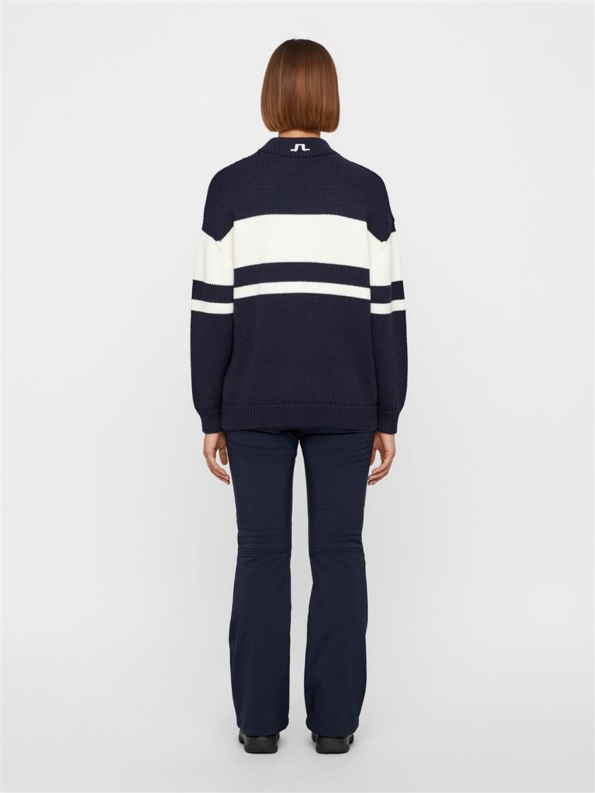 J.Lindeberg Womens Tai Wool Coolmax Sweater - JL NAVY