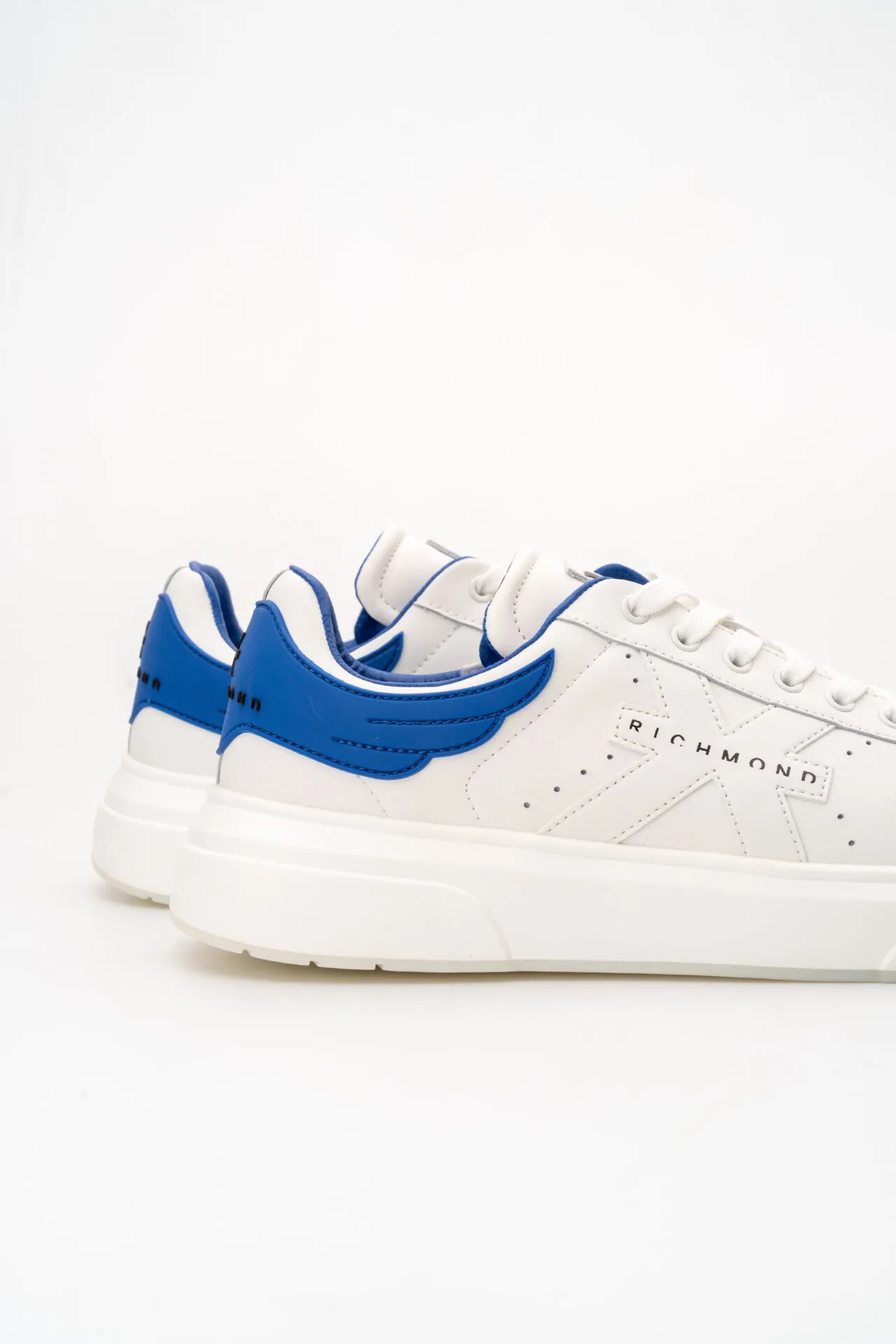 JR Men’s Shoes Leather White/Bluette 22203 B