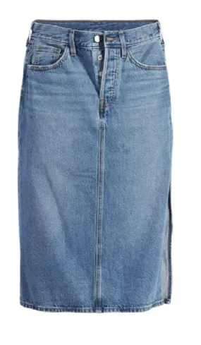 Levi's Side Slit Skirt In Artist Divided