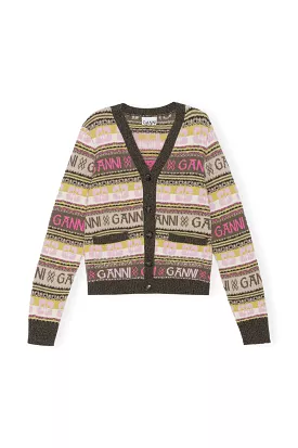 Logo Wool Mix Cardigan K2035