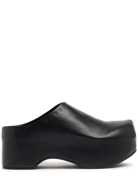 Marni   50mm Leather sabot wedges 