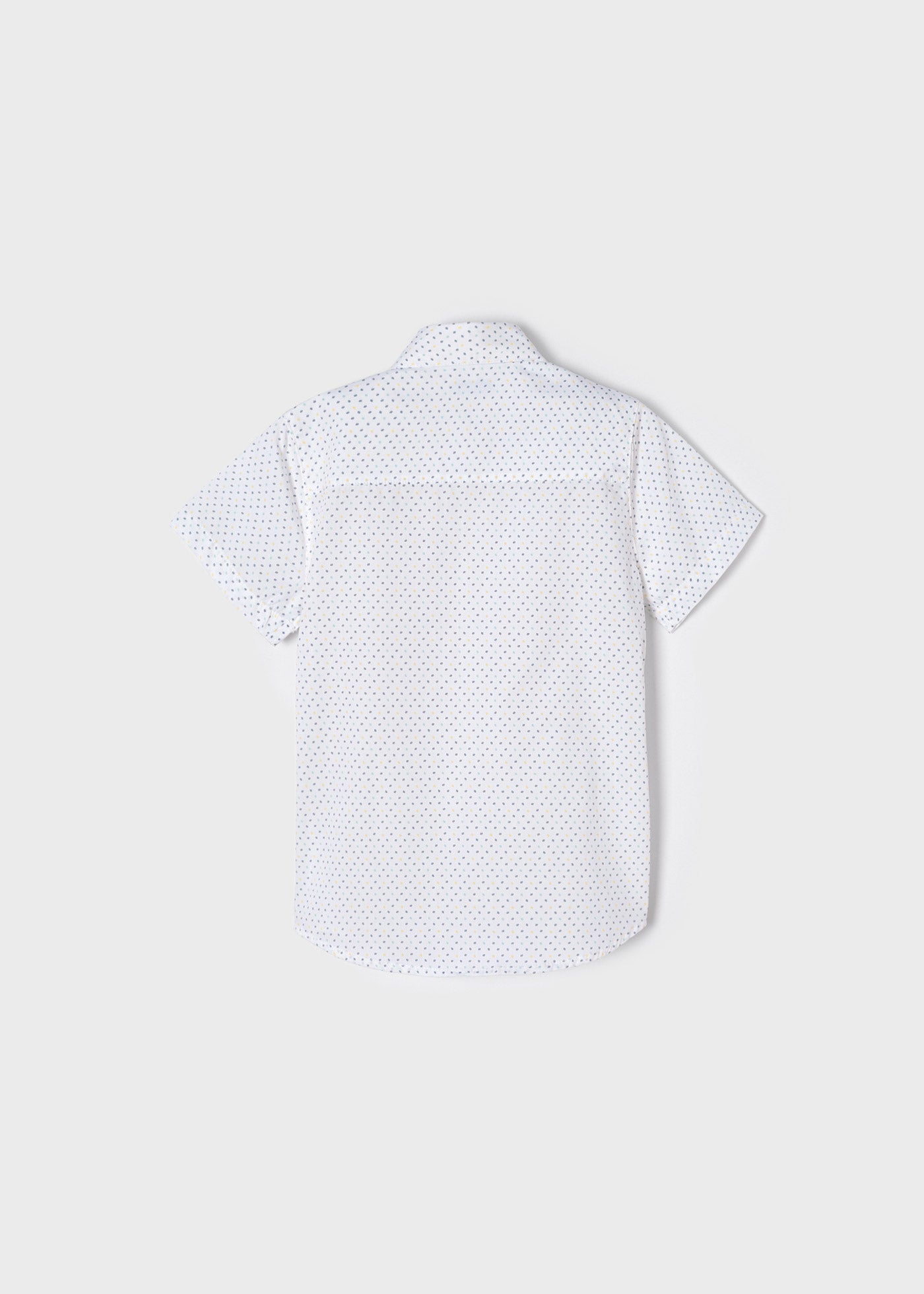 Mayoral Mini S/S Dress Shirt w/Micro Print_ White 3118-10