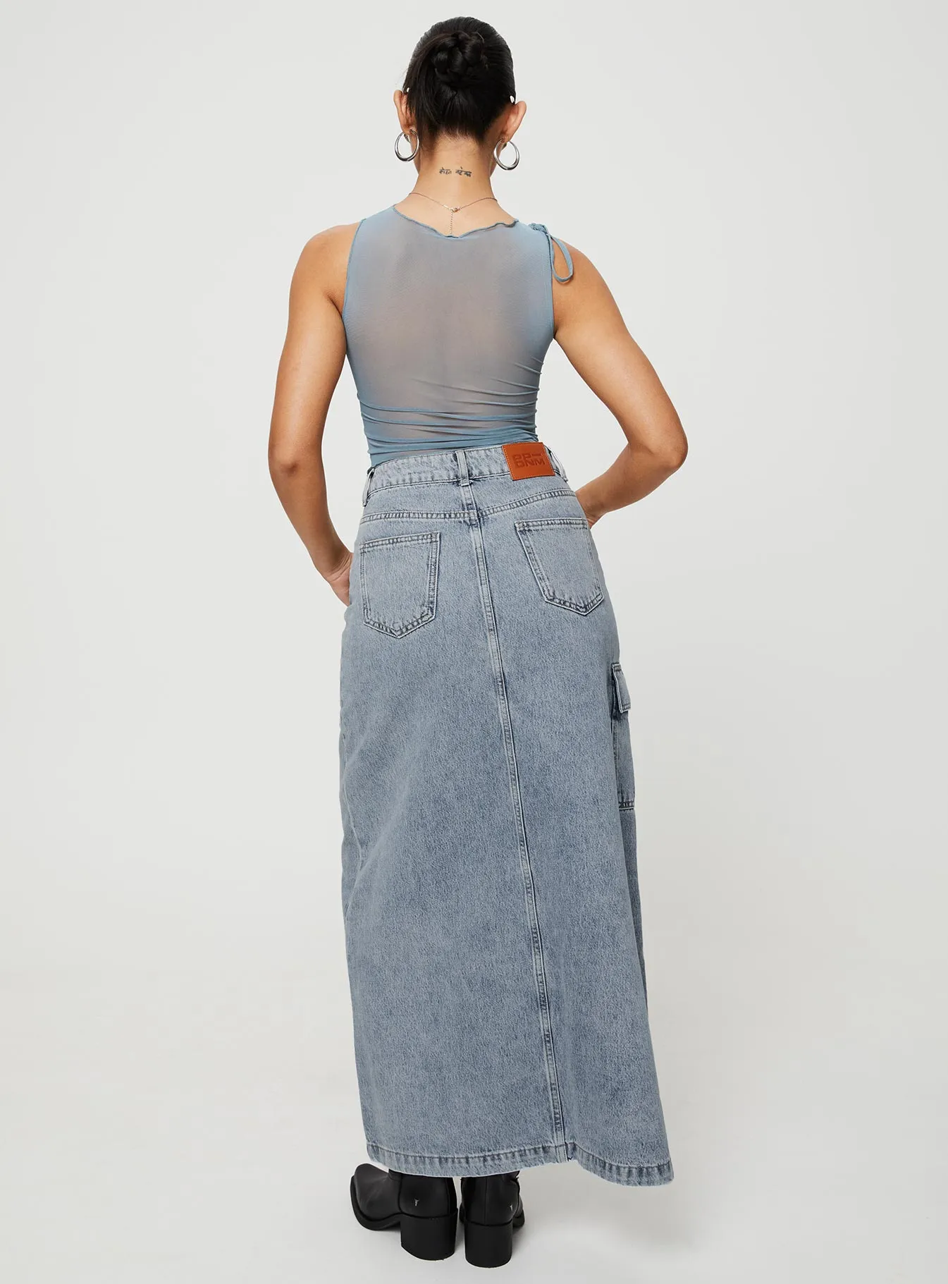 McGuane Denim Midi Skirt Petite