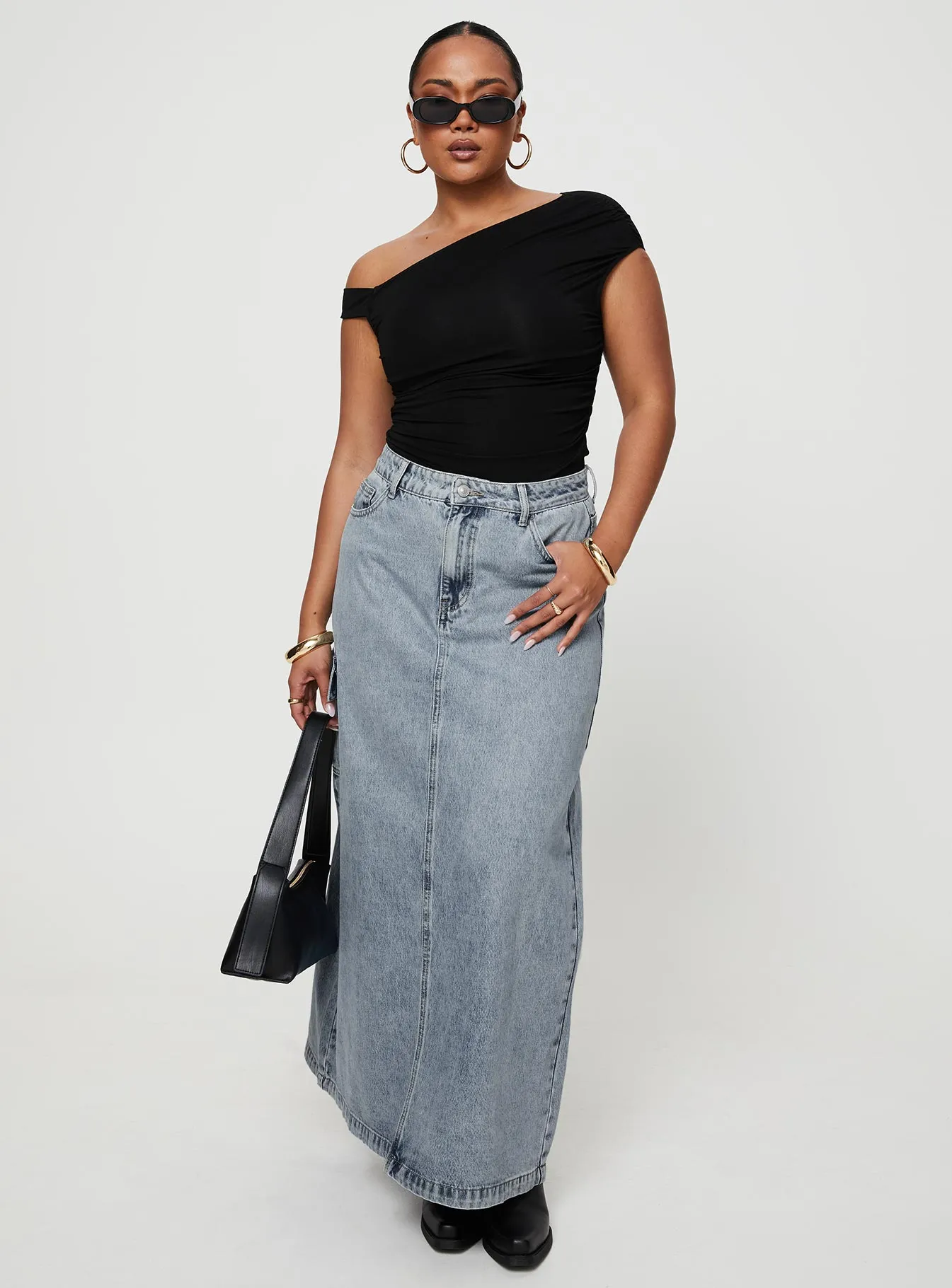 McGuane Denim Midi Skirt Petite