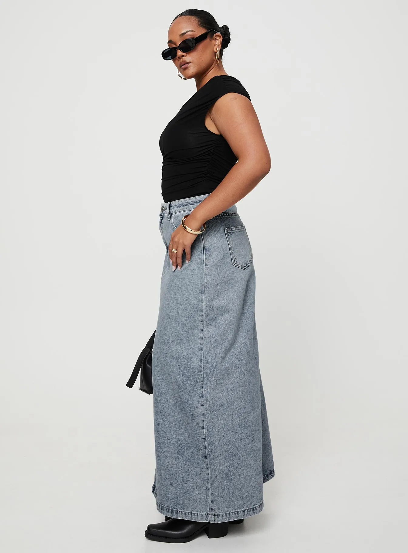 McGuane Denim Midi Skirt Petite