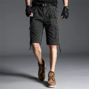 Men's Summer Loose Oversize Solid Color Casual Short Cargo Pants