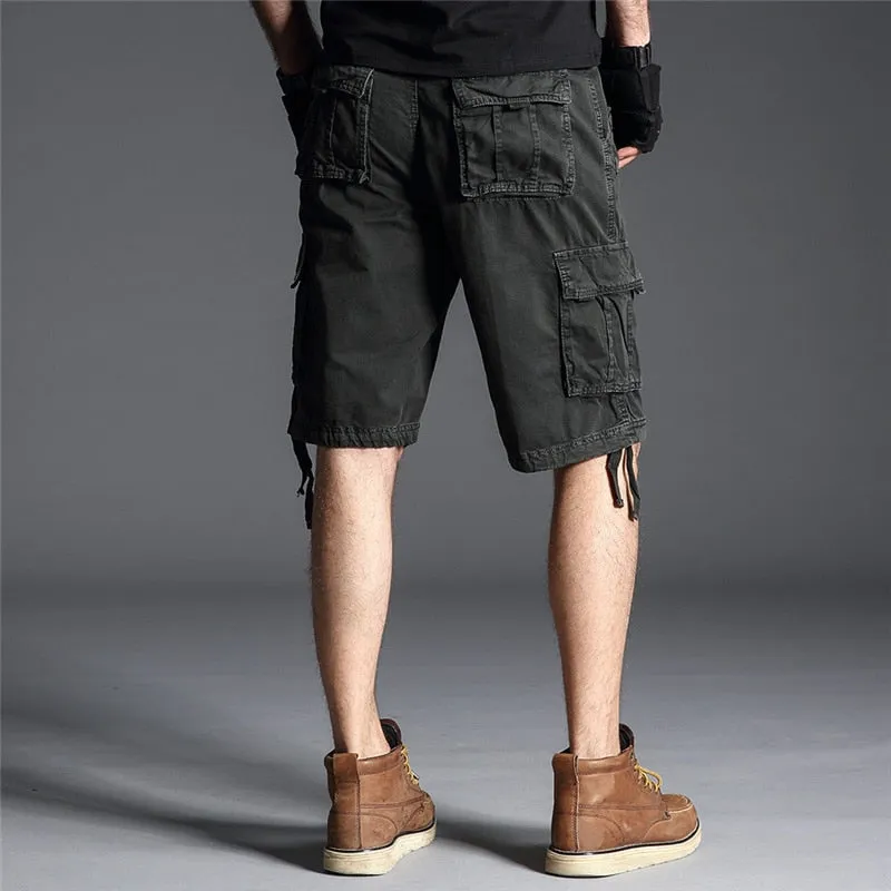 Men's Summer Loose Oversize Solid Color Casual Short Cargo Pants