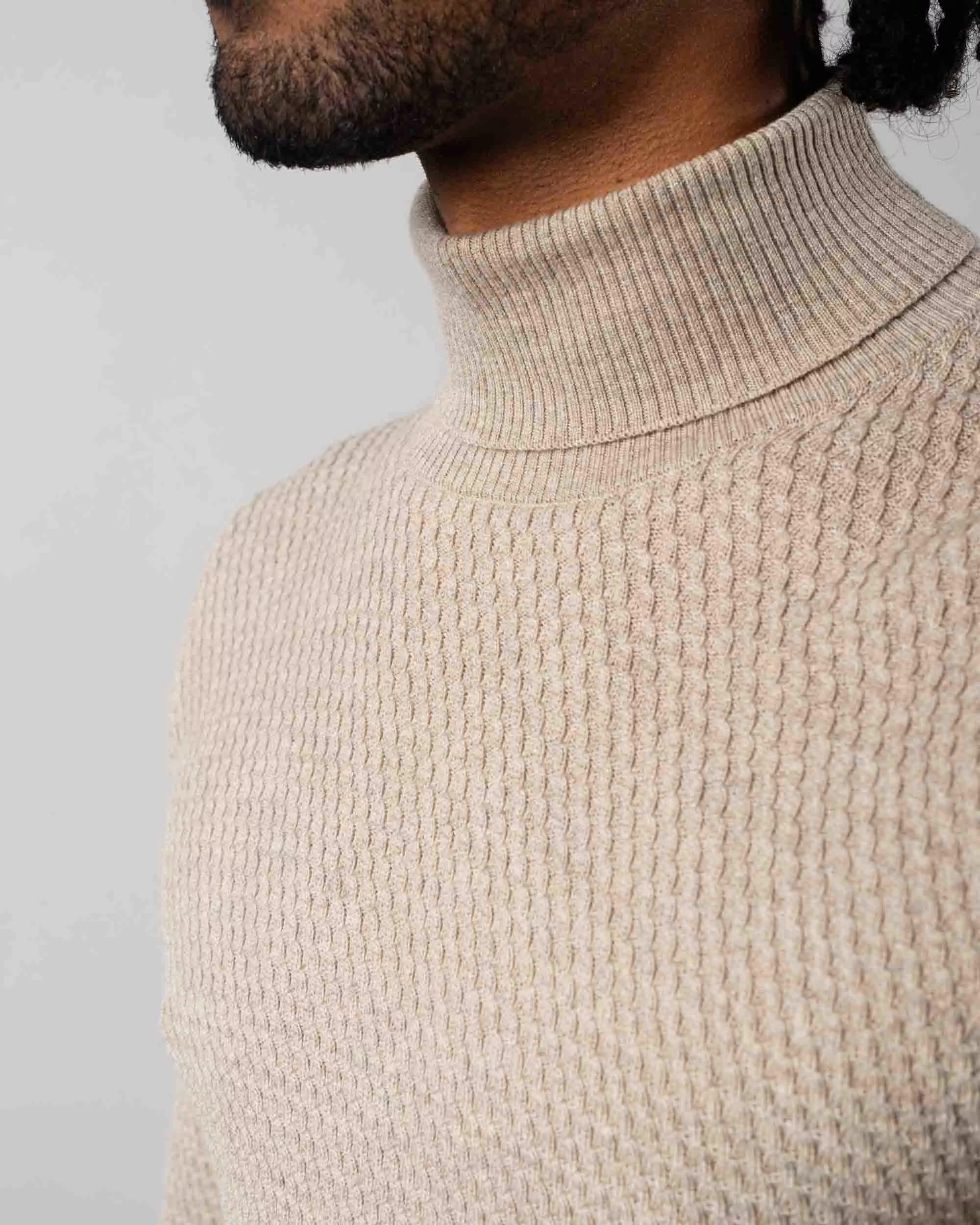 Micro Cable Turtleneck