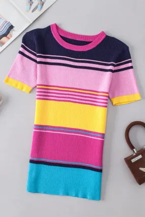 Peggy Striped Knit Top