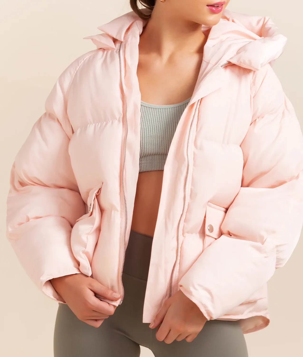 Pink Puffer Jacket | Pink Puffer Lightweight Jacket