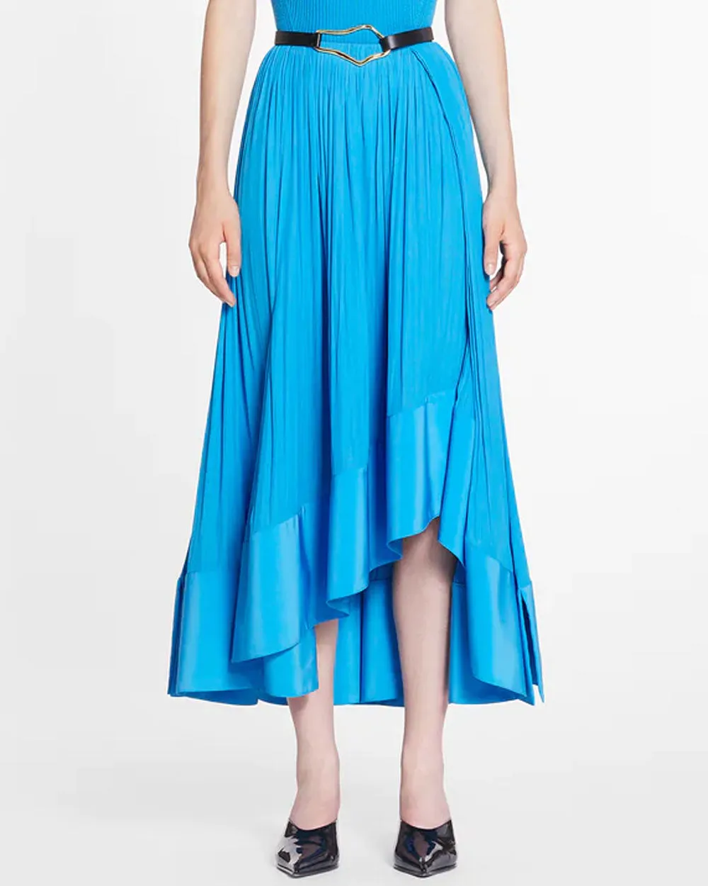 Pool Asymmetrical Midi Skirt