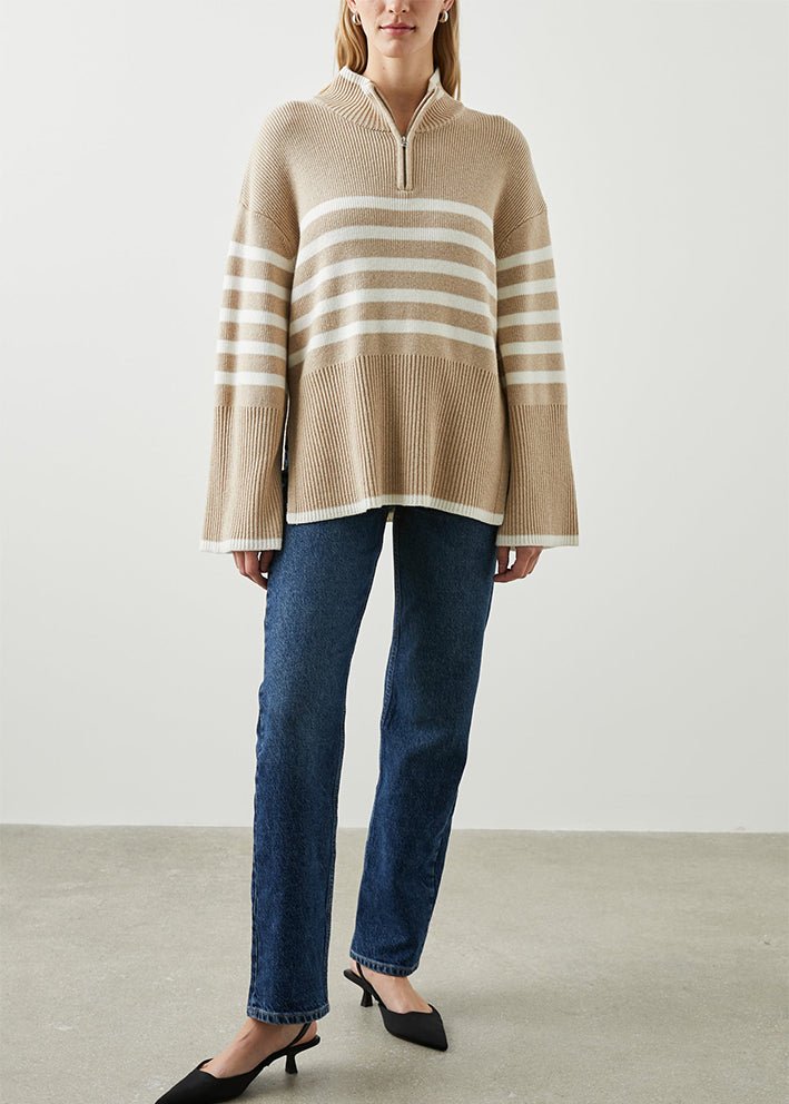 Rails Tessa Sweater - Sand Stripe