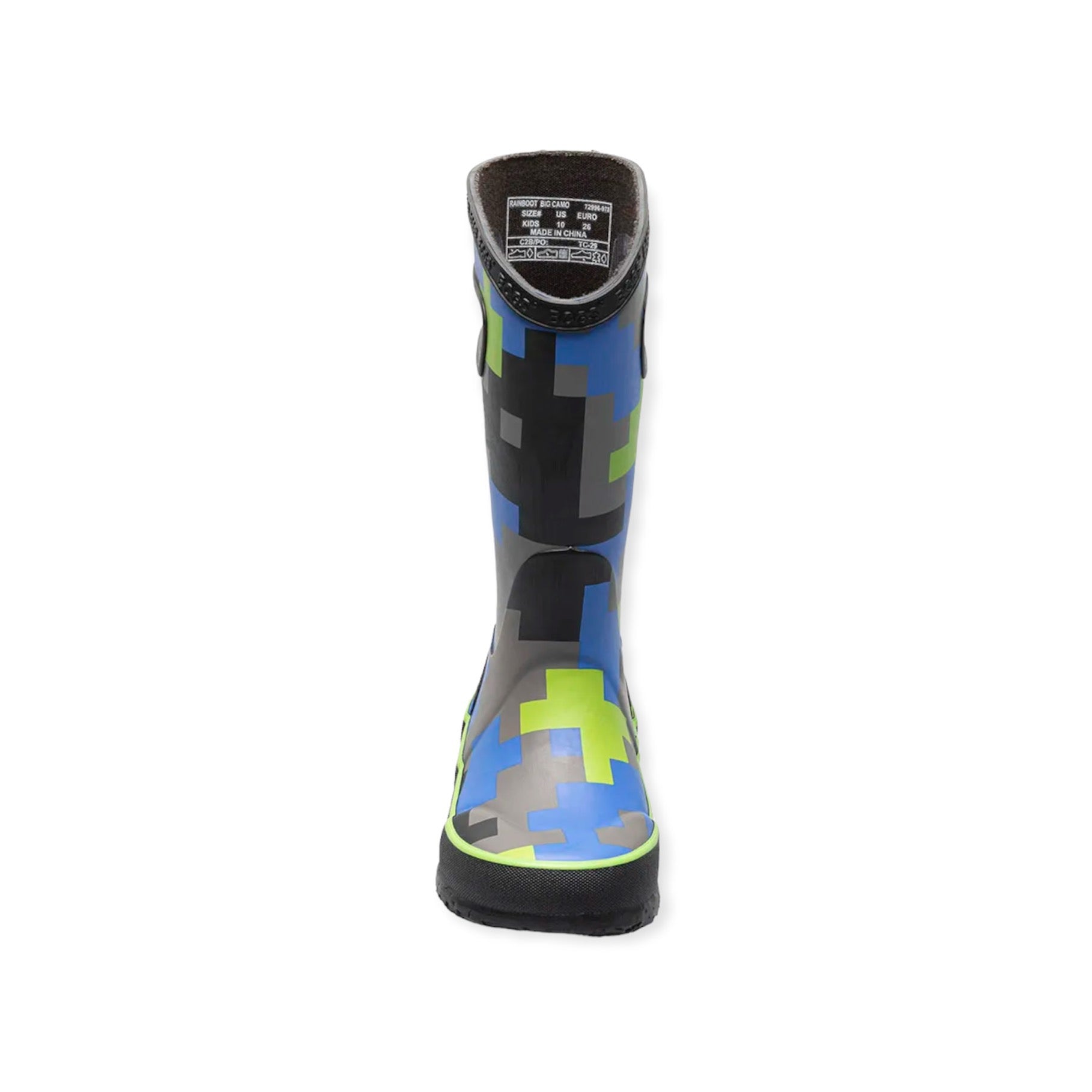 Rainboot Big Camo - Black and Green