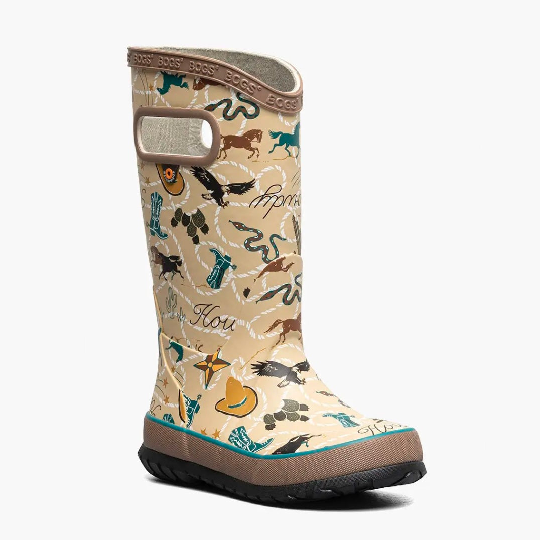 Rainboot New Western - Tan Multi