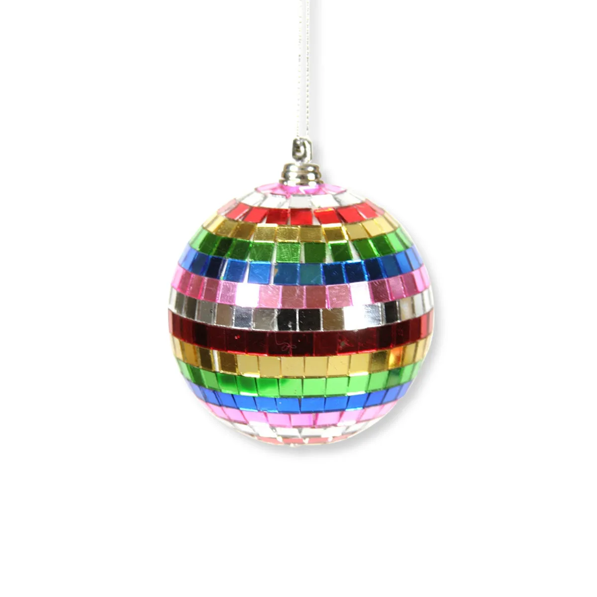 Rainbow Disco Ball Ornament