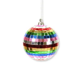 Rainbow Disco Ball Ornament