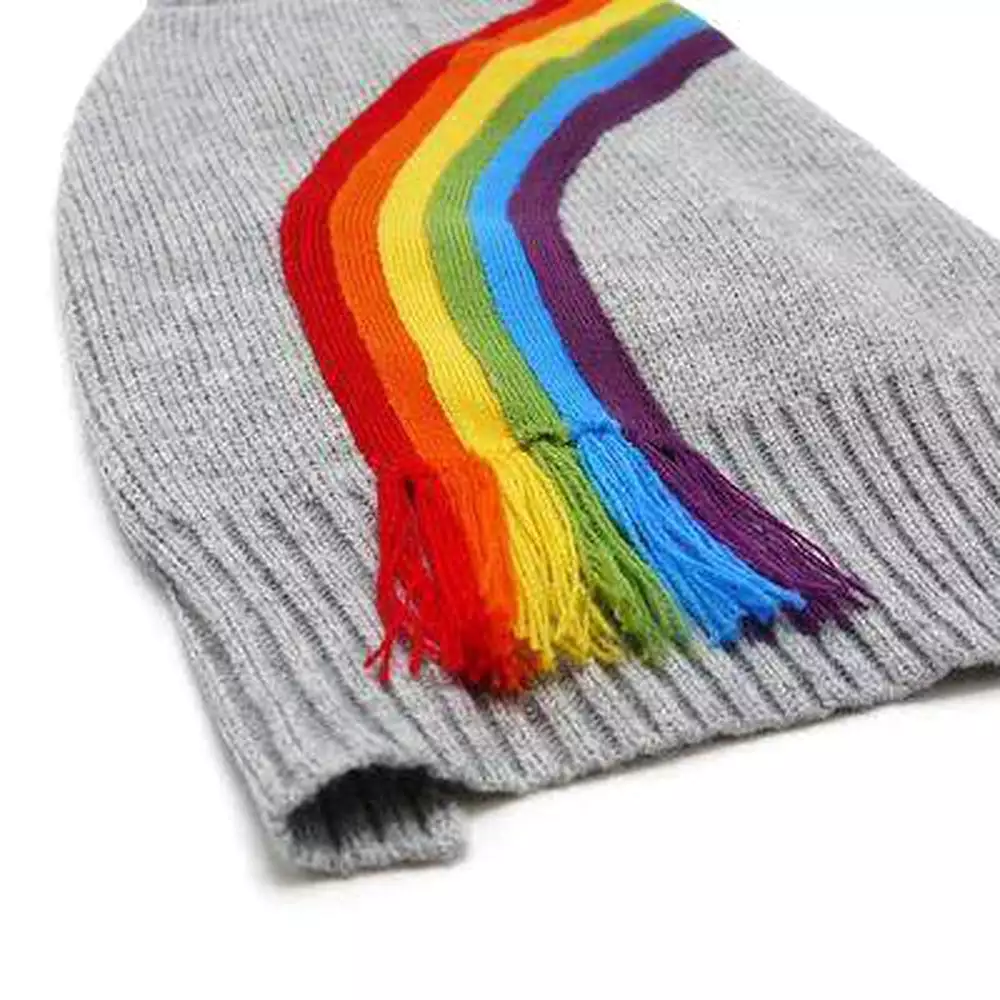 Rainbow Turtleneck Sweater