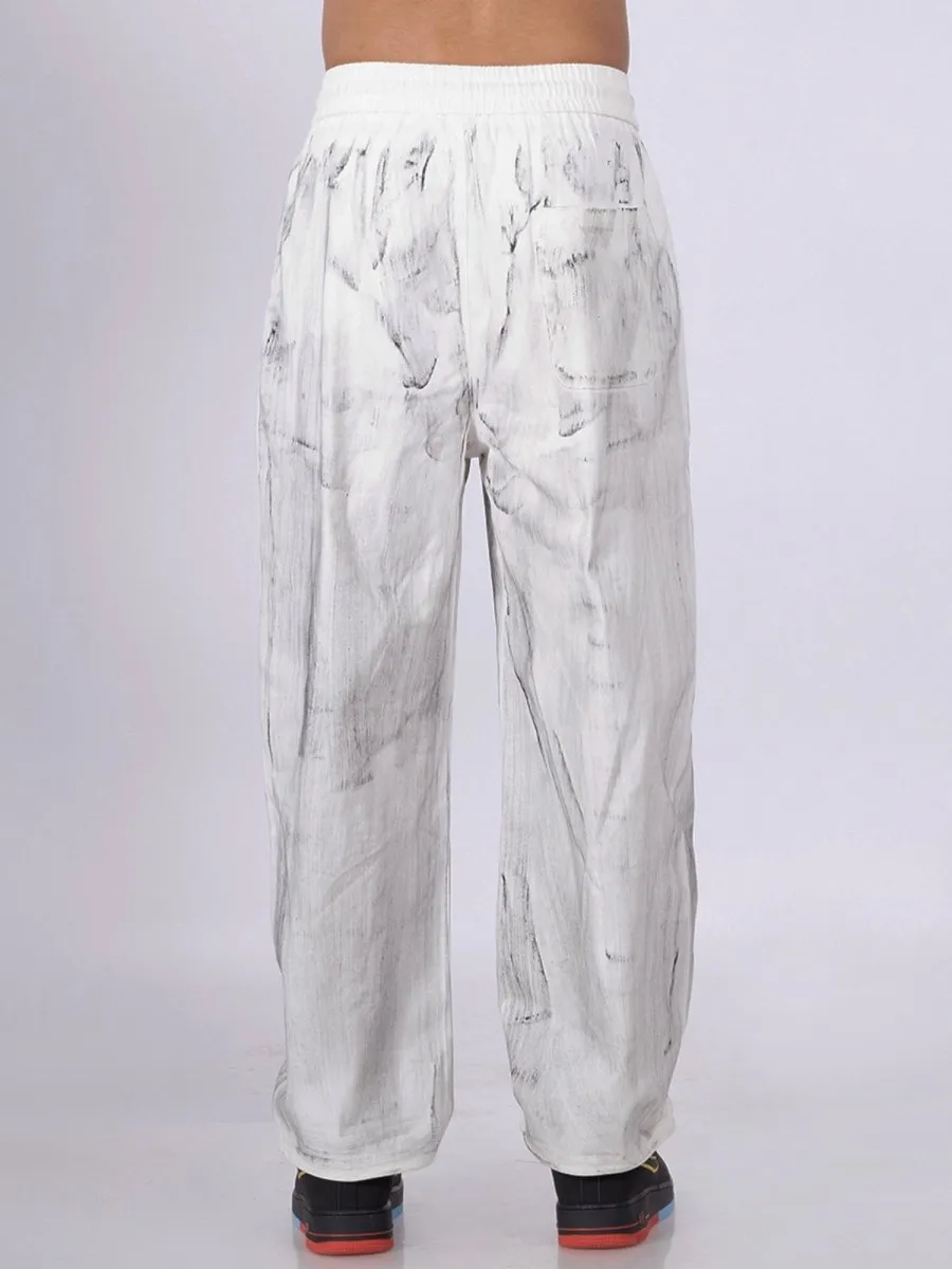 Rocco White Loose Fit Joggers [ Unisex ]