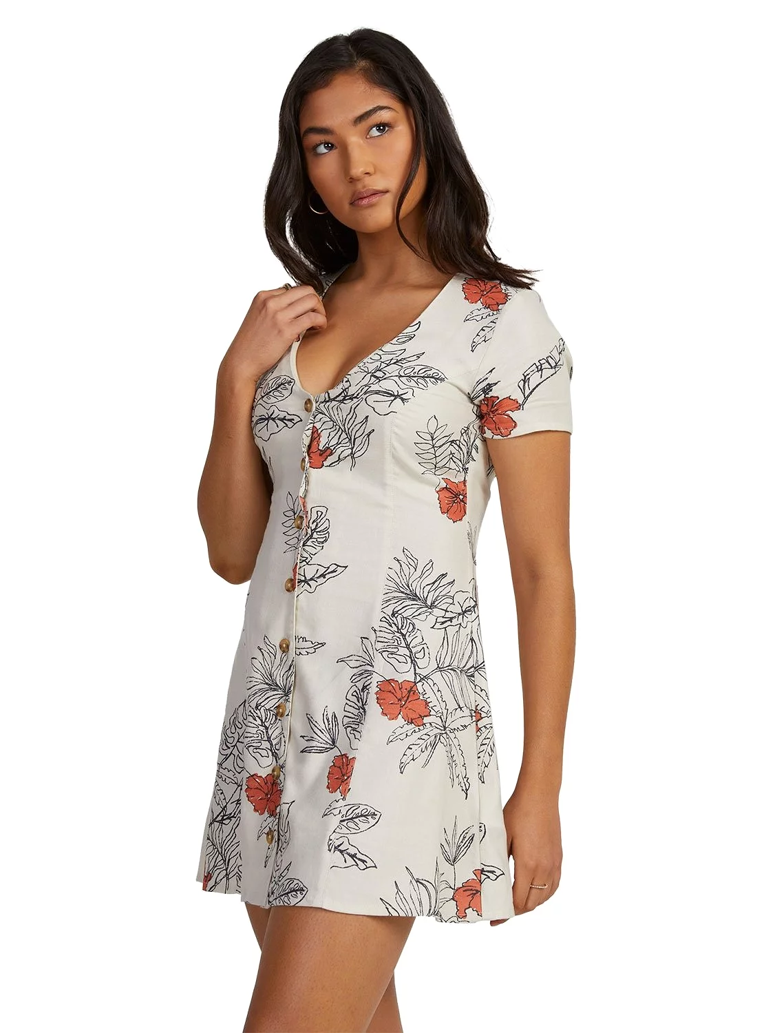 RVCA Ladies Tropicalsy Understated Dress