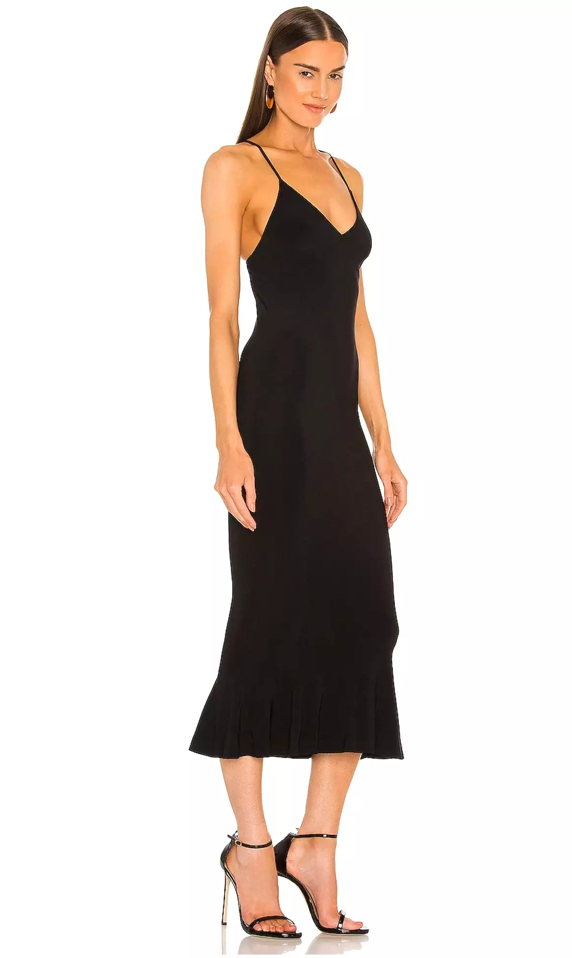 SLIP FISHTAIL MID DRESS