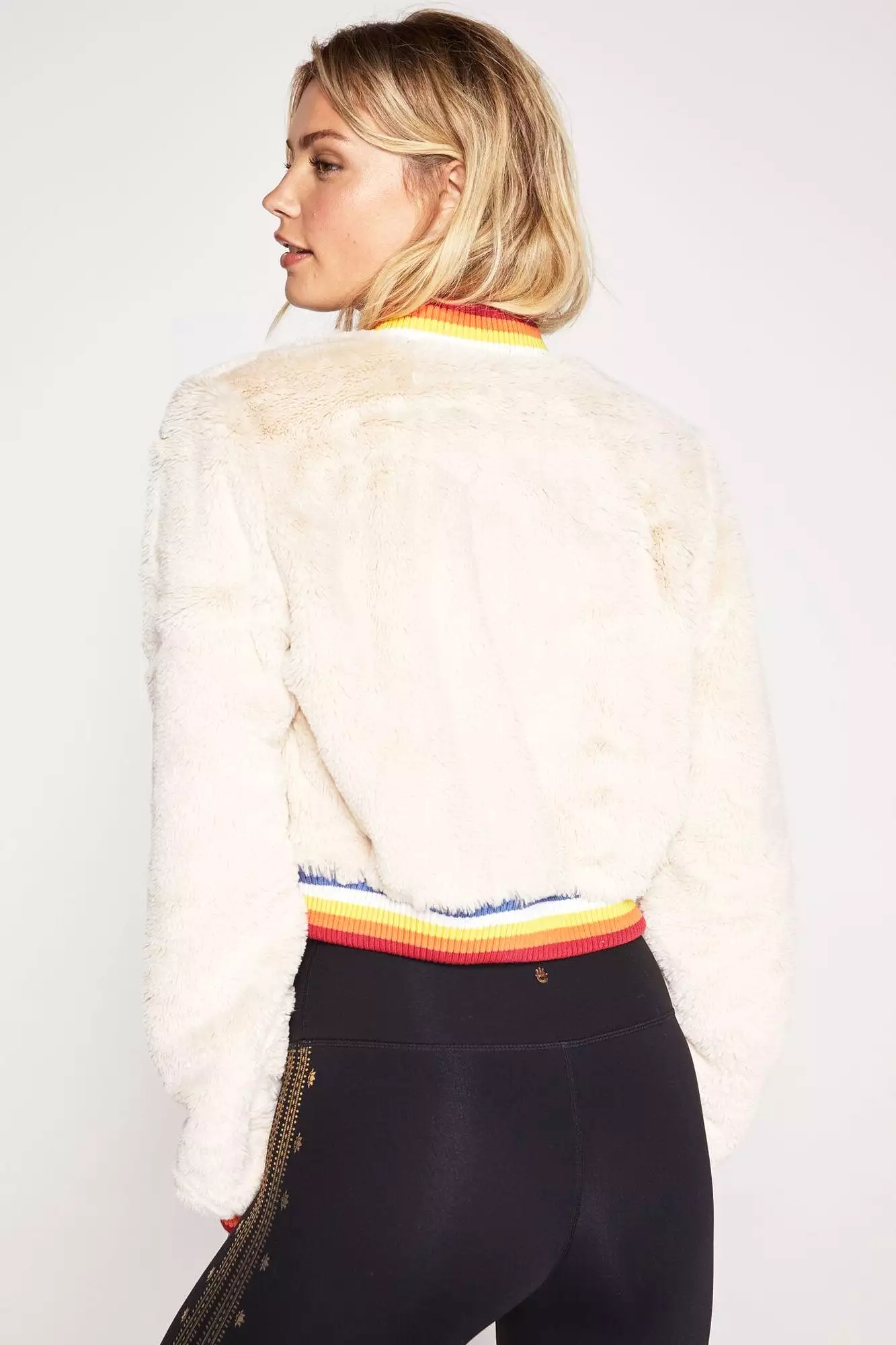 Spiritual Gangster Furry Bomber Jacket with Aura