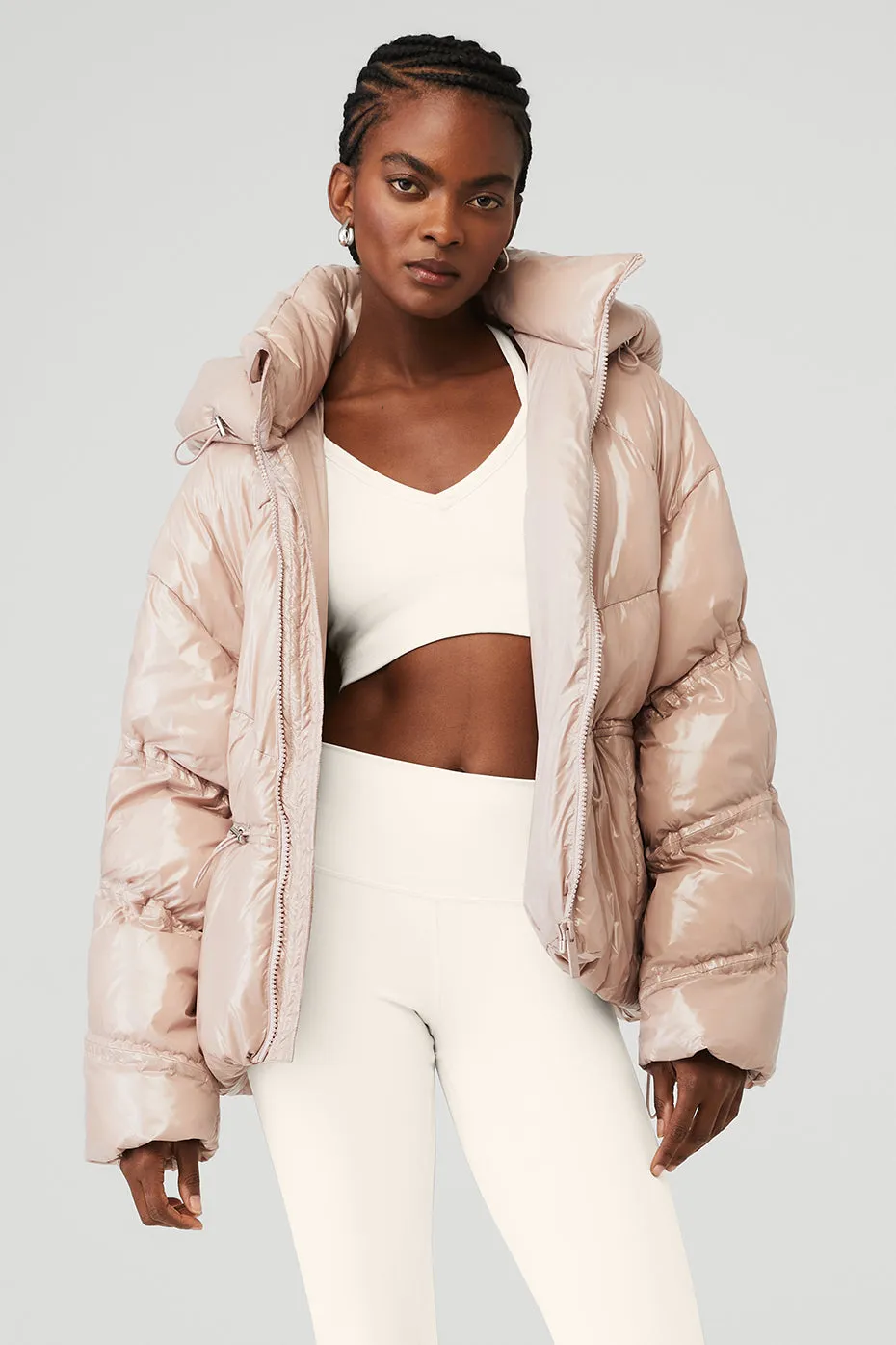 Stunner Puffer Jacket - Dusty Pink