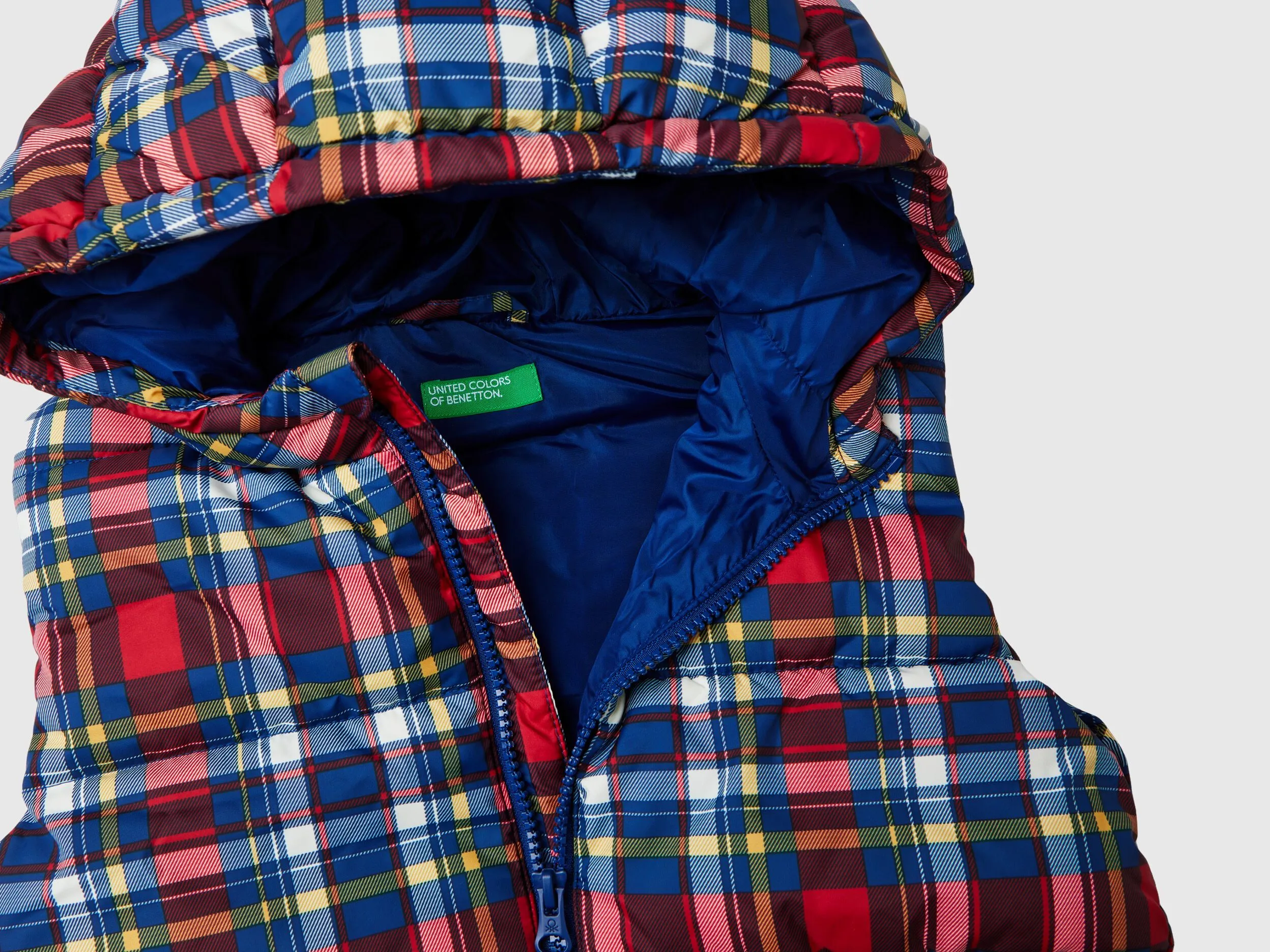 Tartan padded vest - Multi-color | Benetton