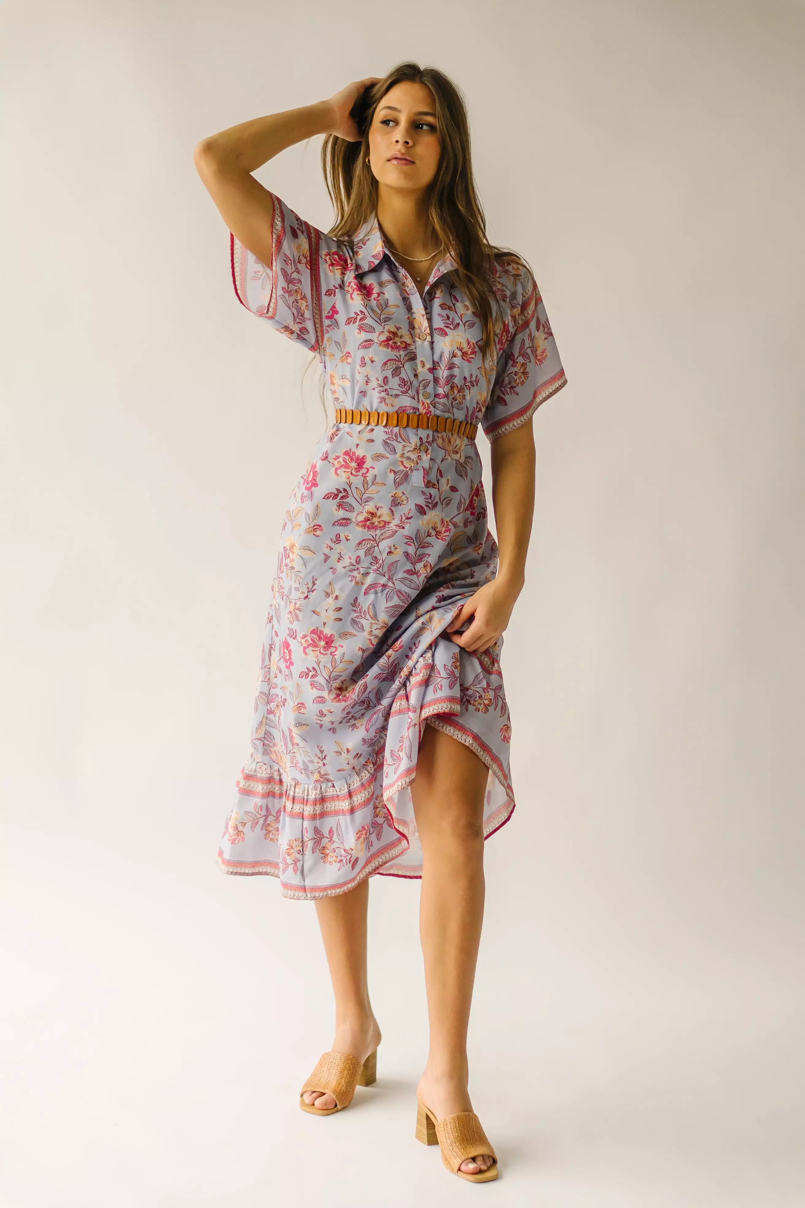 The Gillins Tunic Dress in Blue Multi