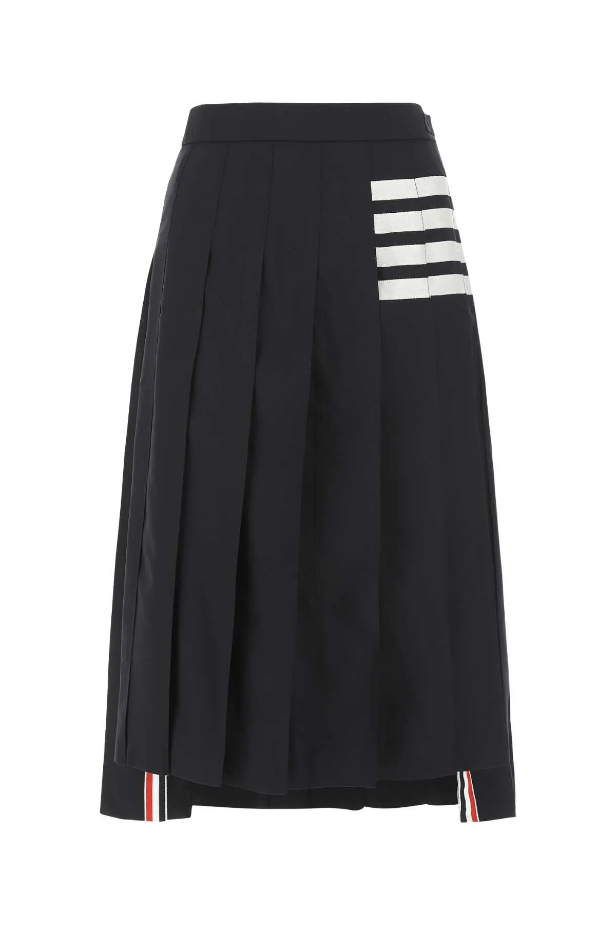 Thom Browne Pleated Asymmetric Midi Skirt