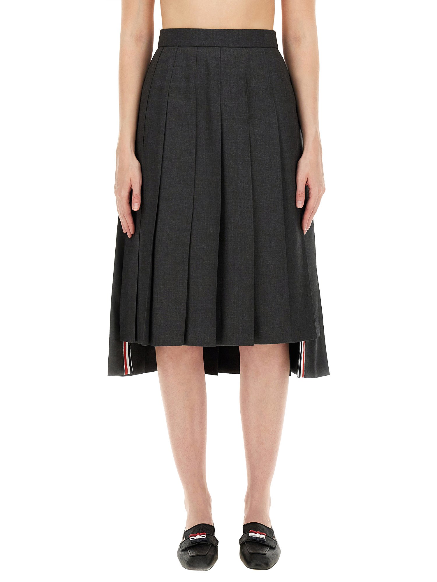 THOM BROWNE    WOOL PLEATED SKIRT