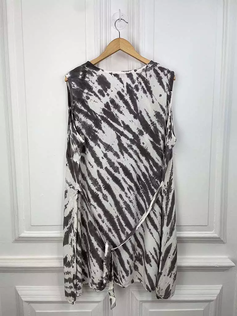 Tie Dye Sleeveless Tunic - Mink