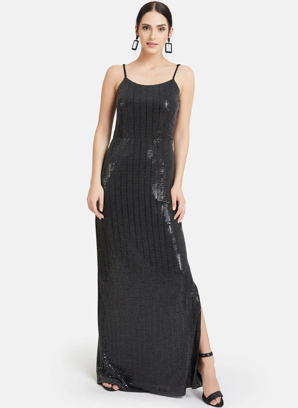 Tonal Knit Stretch Maxi